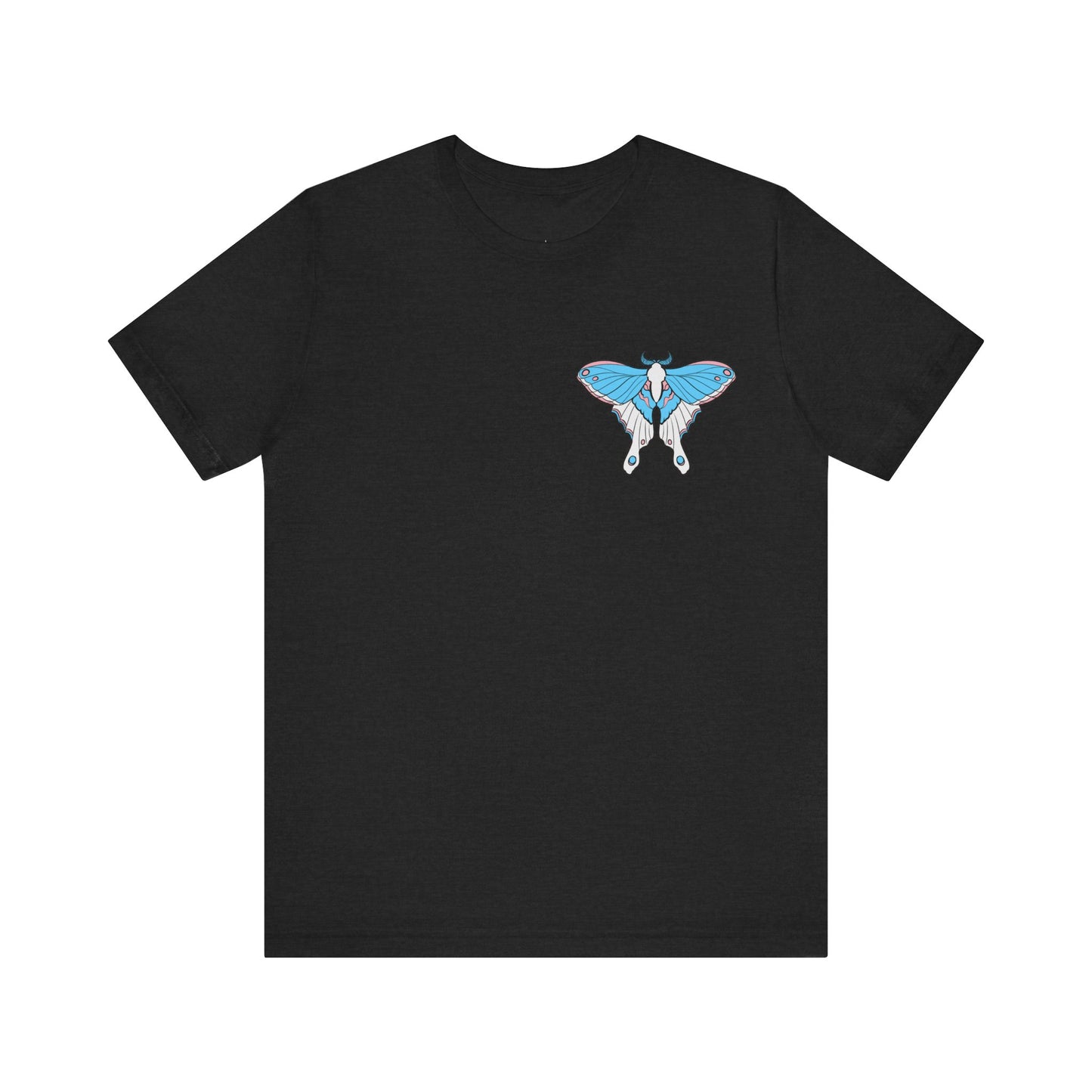 Pride Trans Moth T-Shirt, Casual Wear, Queer Summer Fashion, Nature Enthusiast Tee