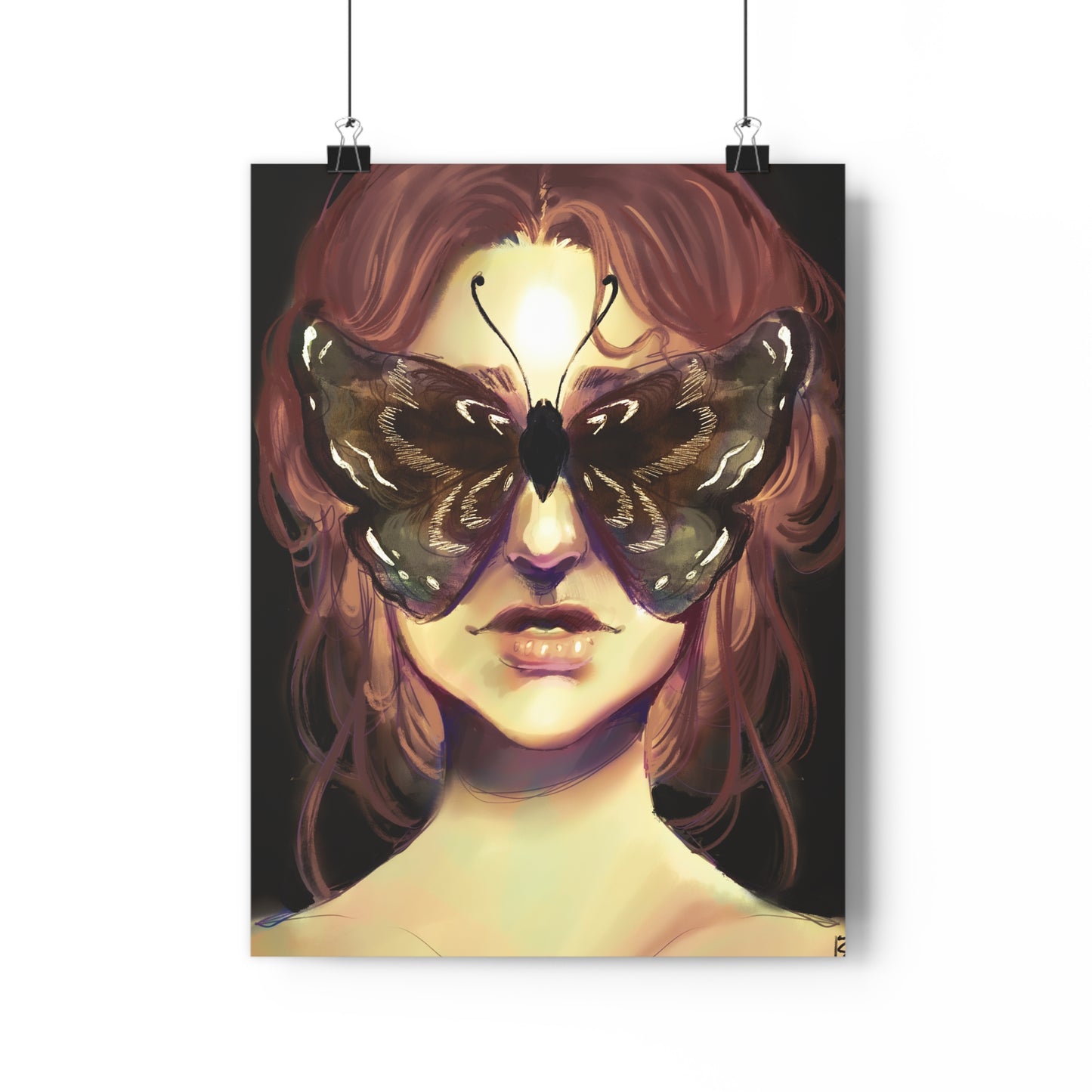 The Moth Giclée Art Print, Surreal Wall Art, Home Decor, Unique Gift, Butterfly Lover Print