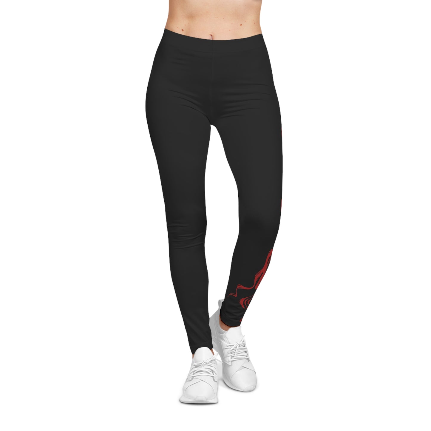 SUMINAGASHI Women's Leggings with Artistic Design, Stylish Gym Pants, Trendy Athleisure, Unique Workout Apparel, Perfect for Casual Outings.