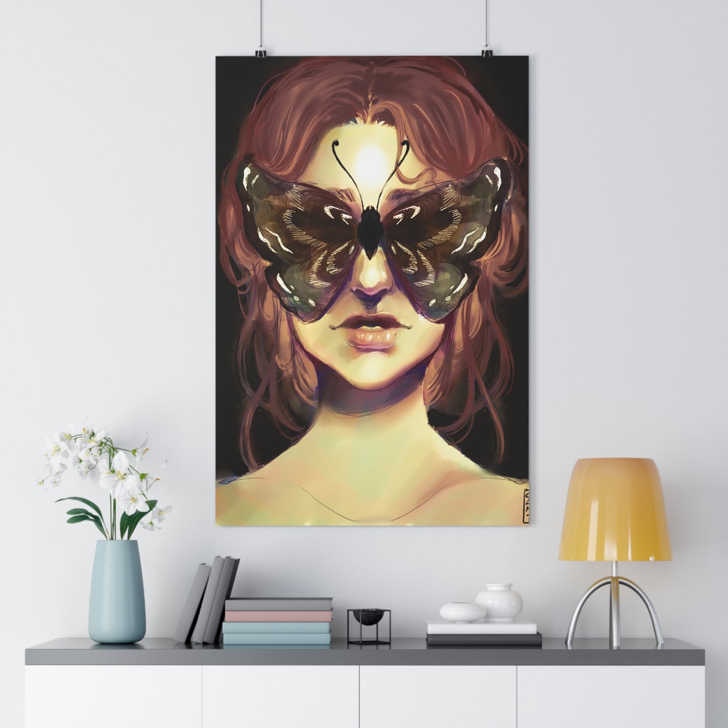 The Moth Giclée Art Print, Surreal Wall Art, Home Decor, Unique Gift, Butterfly Lover Print