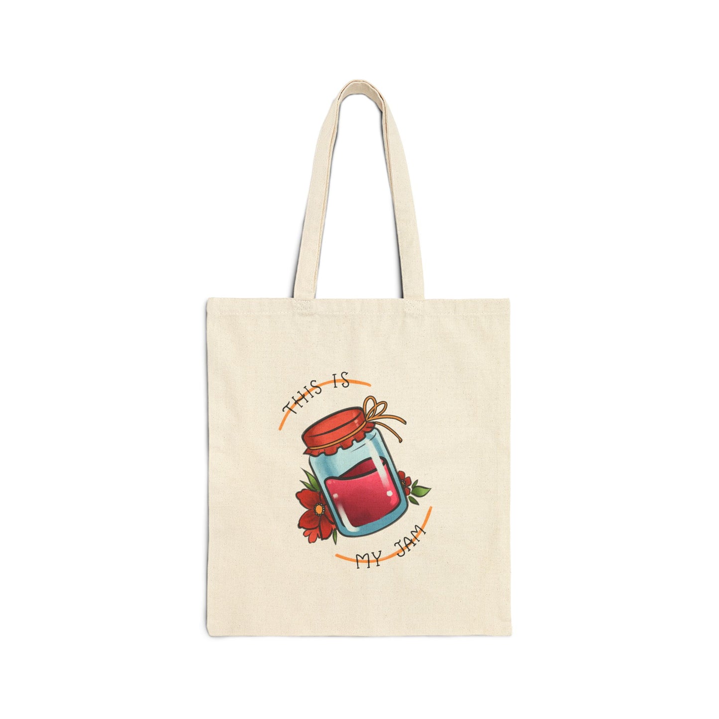Candle Jar Illustration Cotton Tote Bag, Gift for Candle Lovers, Eco-Friendly Shopping Bag, Great for Birthdays, Relaxation, Home Decor