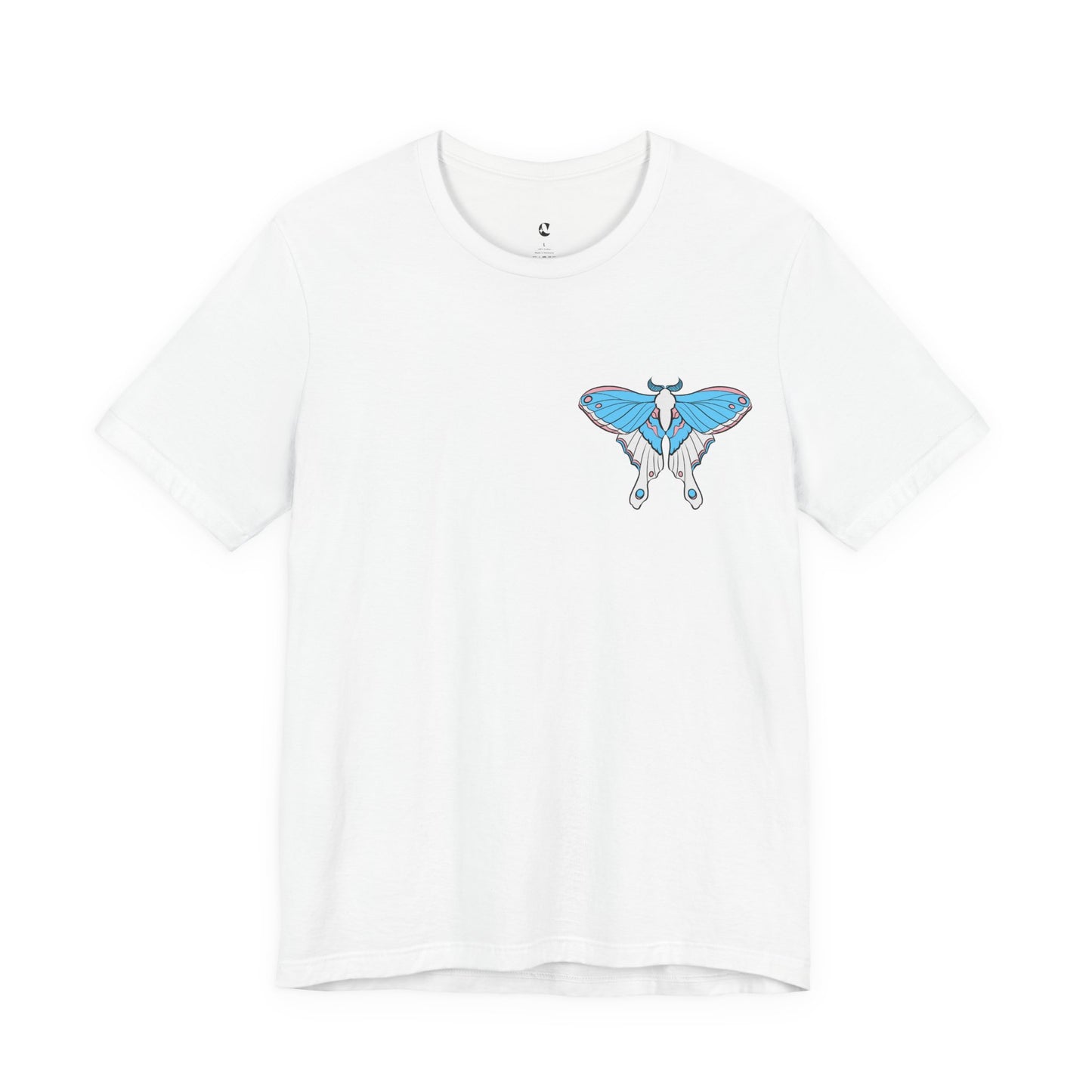 Pride Trans Moth T-Shirt, Casual Wear, Queer Summer Fashion, Nature Enthusiast Tee