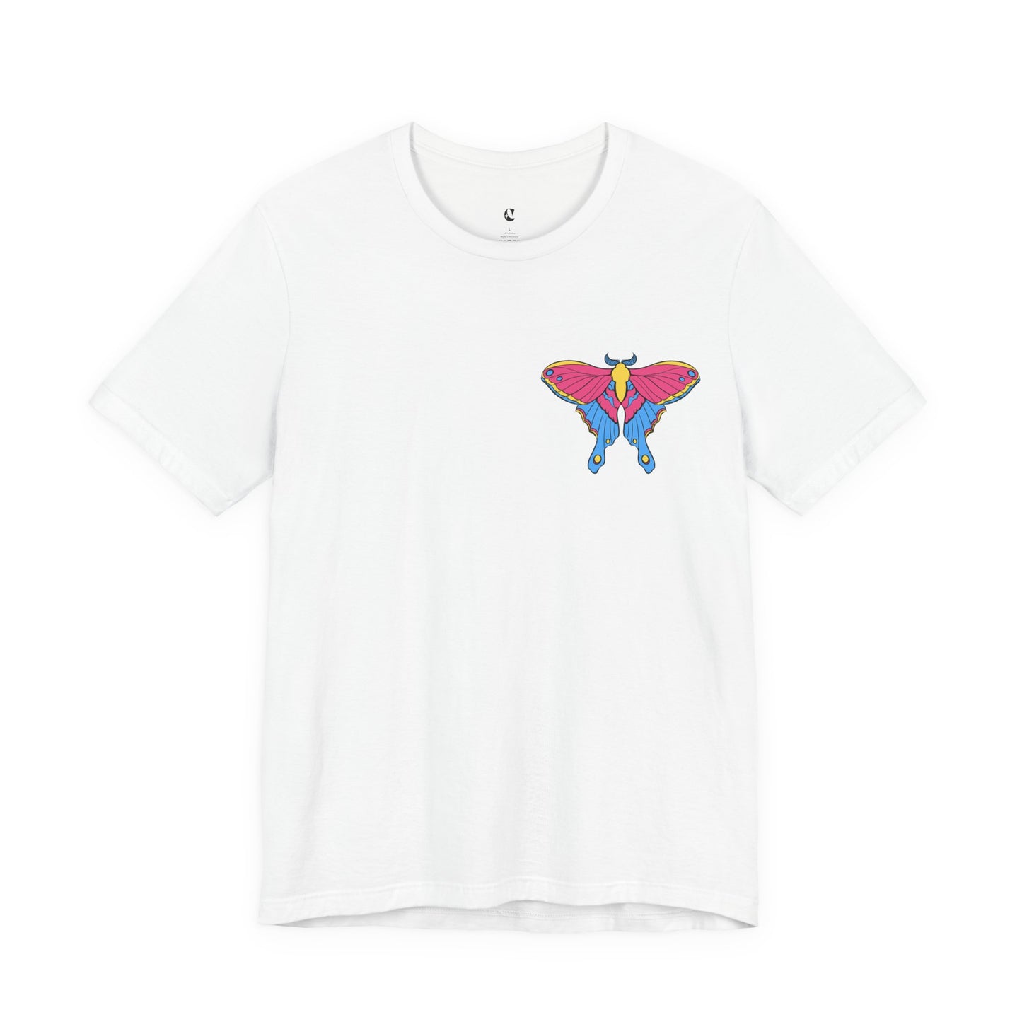 Pride Pansexual Moth T-Shirt, Casual Wear, Queer Summer Fashion, Nature Enthusiast Tee
