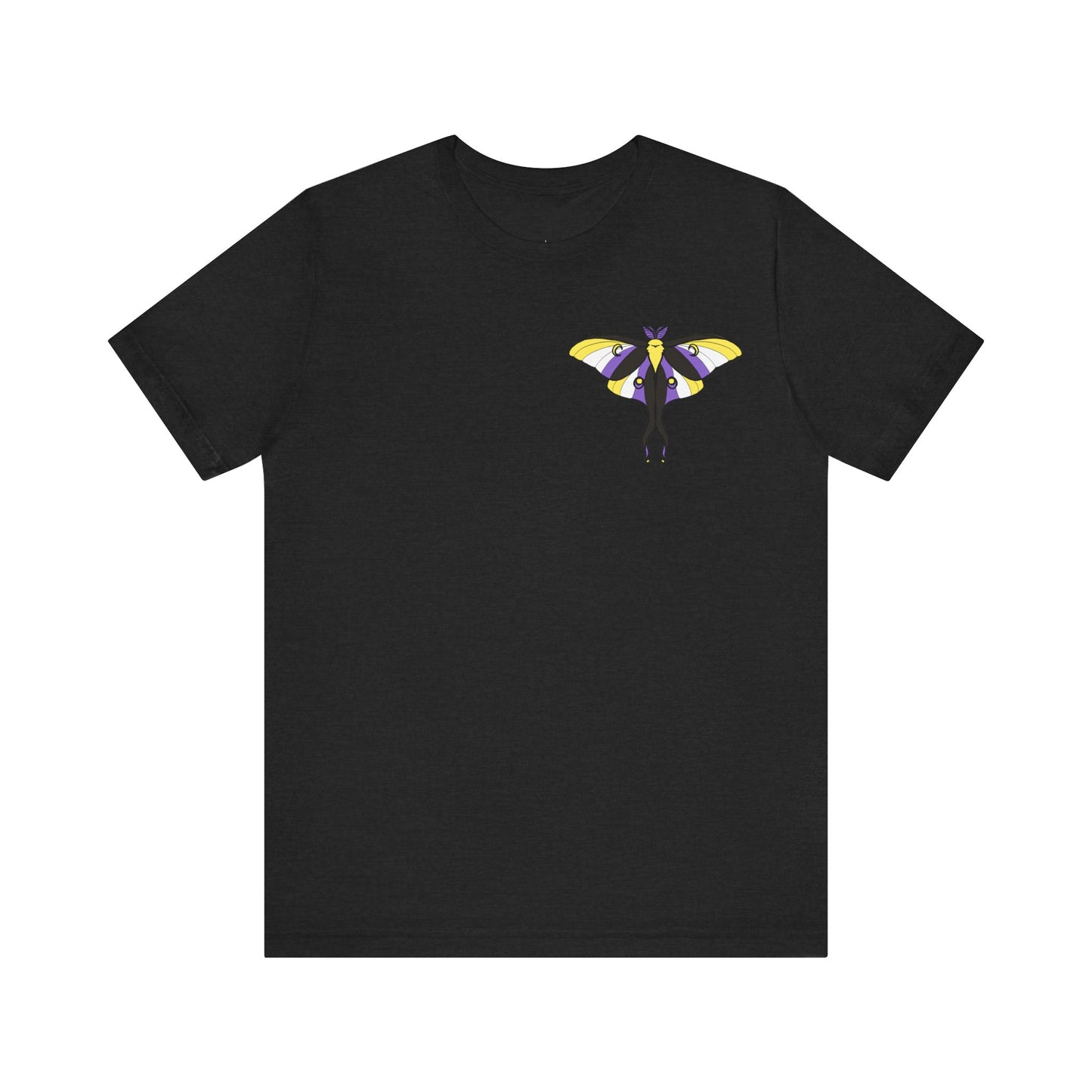Pride Non-binary Moth T-Shirt, Casual Wear, Queer Summer Fashion, Nature Enthusiast Tee