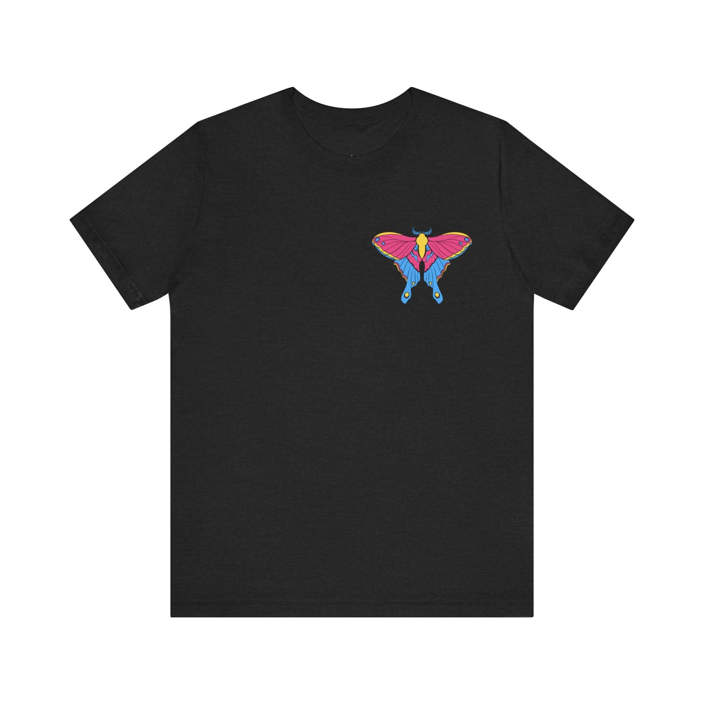 Pride Pansexual Moth T-Shirt, Casual Wear, Queer Summer Fashion, Nature Enthusiast Tee