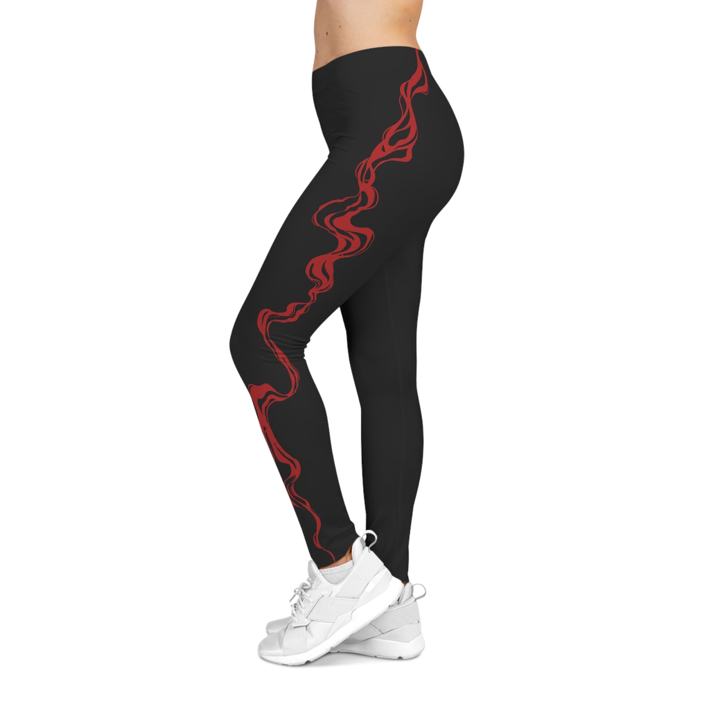 SUMINAGASHI Women's Leggings with Artistic Design, Stylish Gym Pants, Trendy Athleisure, Unique Workout Apparel, Perfect for Casual Outings.