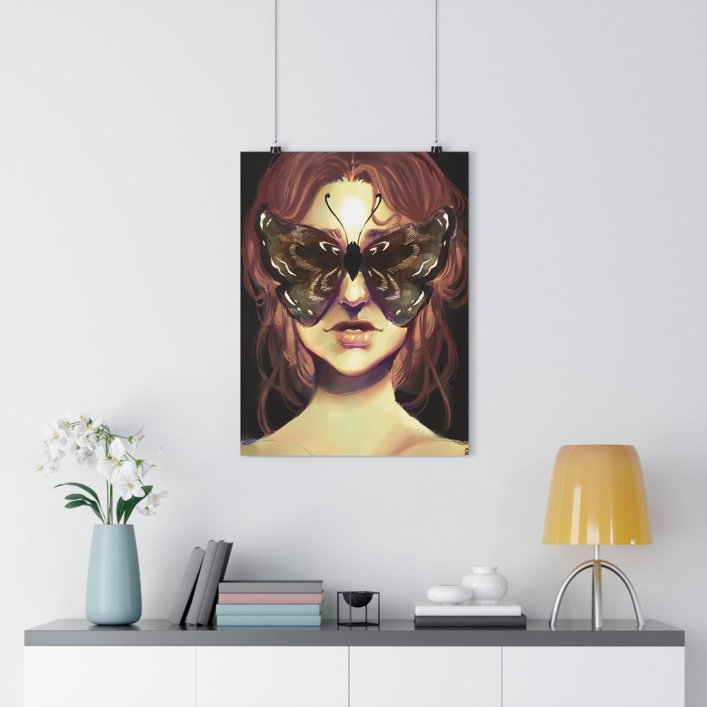 The Moth Giclée Art Print, Surreal Wall Art, Home Decor, Unique Gift, Butterfly Lover Print