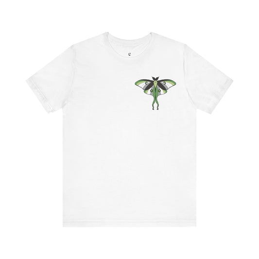 Pride Aro Moth T-Shirt, Casual Wear, Queer Summer Fashion, Nature Enthusiast Tee