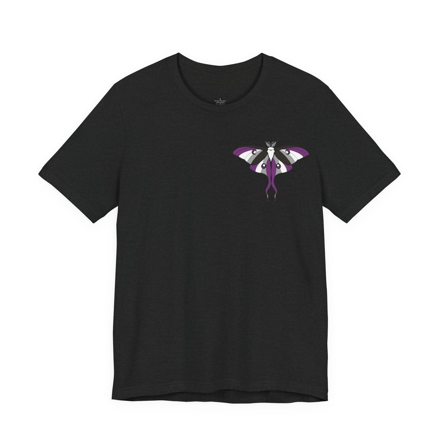 Pride Ace Moth T-Shirt, Casual Wear, Queer Summer Fashion, Nature Enthusiast Tee
