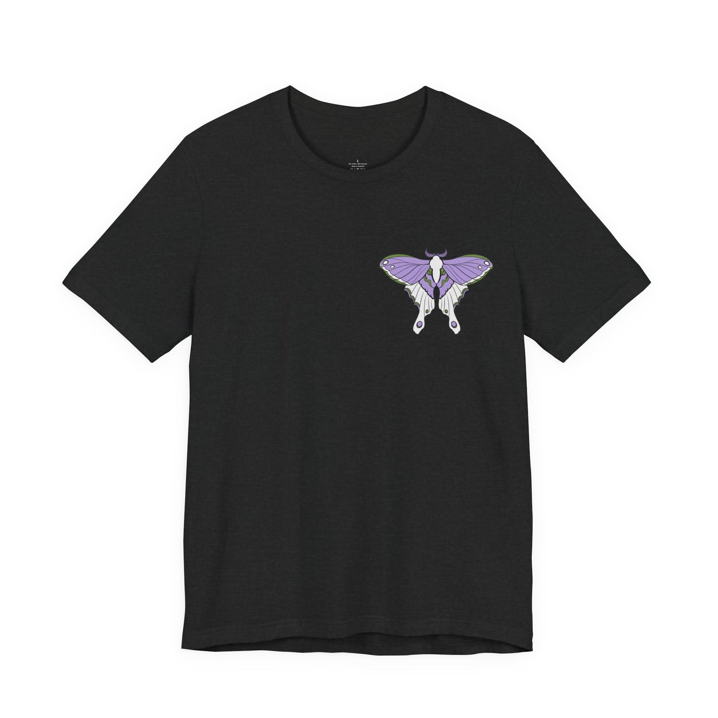 Purple Genderqueer Moth T-Shirt, Casual Wear, Queer Summer Fashion, Nature Enthusiast Tee