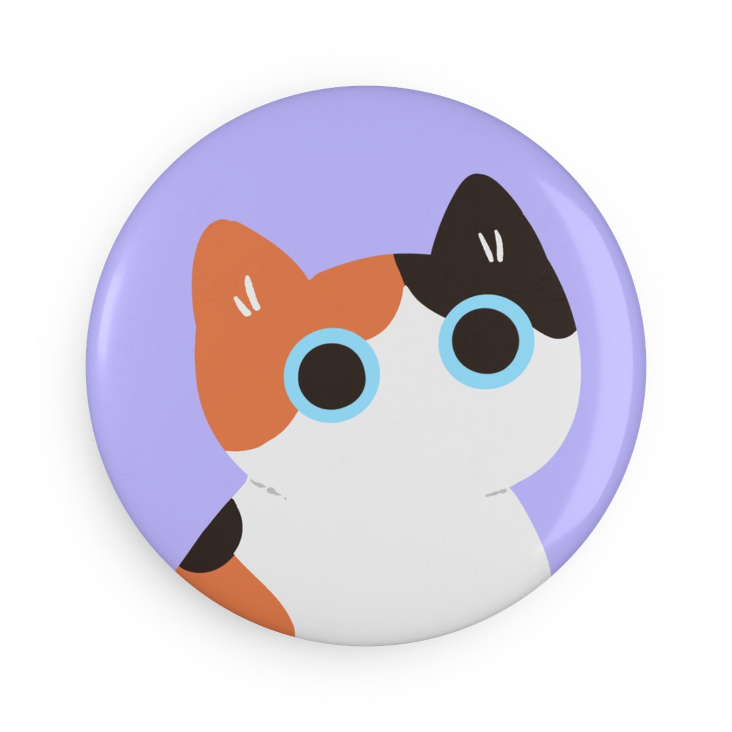Calico Kitty Button Magnet Set - Cute Cat Lover Gifts, Refrigerator Decor, Fun Home Accessories, Unique Collectibles, Halloween Decor