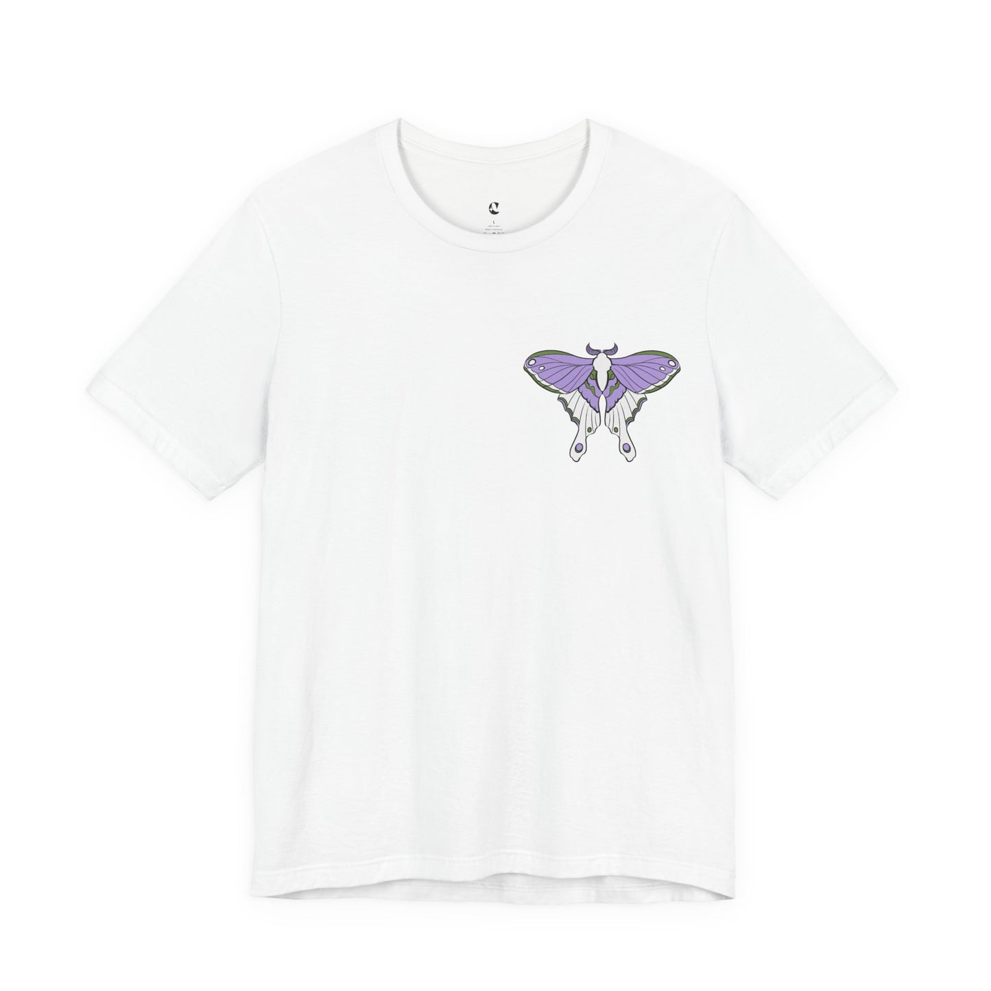 Purple Genderqueer Moth T-Shirt, Casual Wear, Queer Summer Fashion, Nature Enthusiast Tee