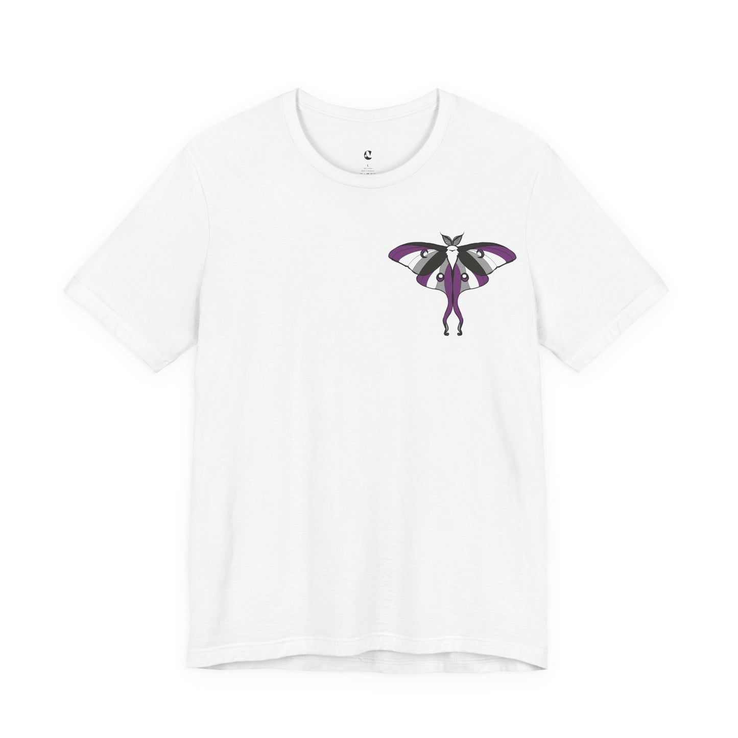 Pride Ace Moth T-Shirt, Casual Wear, Queer Summer Fashion, Nature Enthusiast Tee