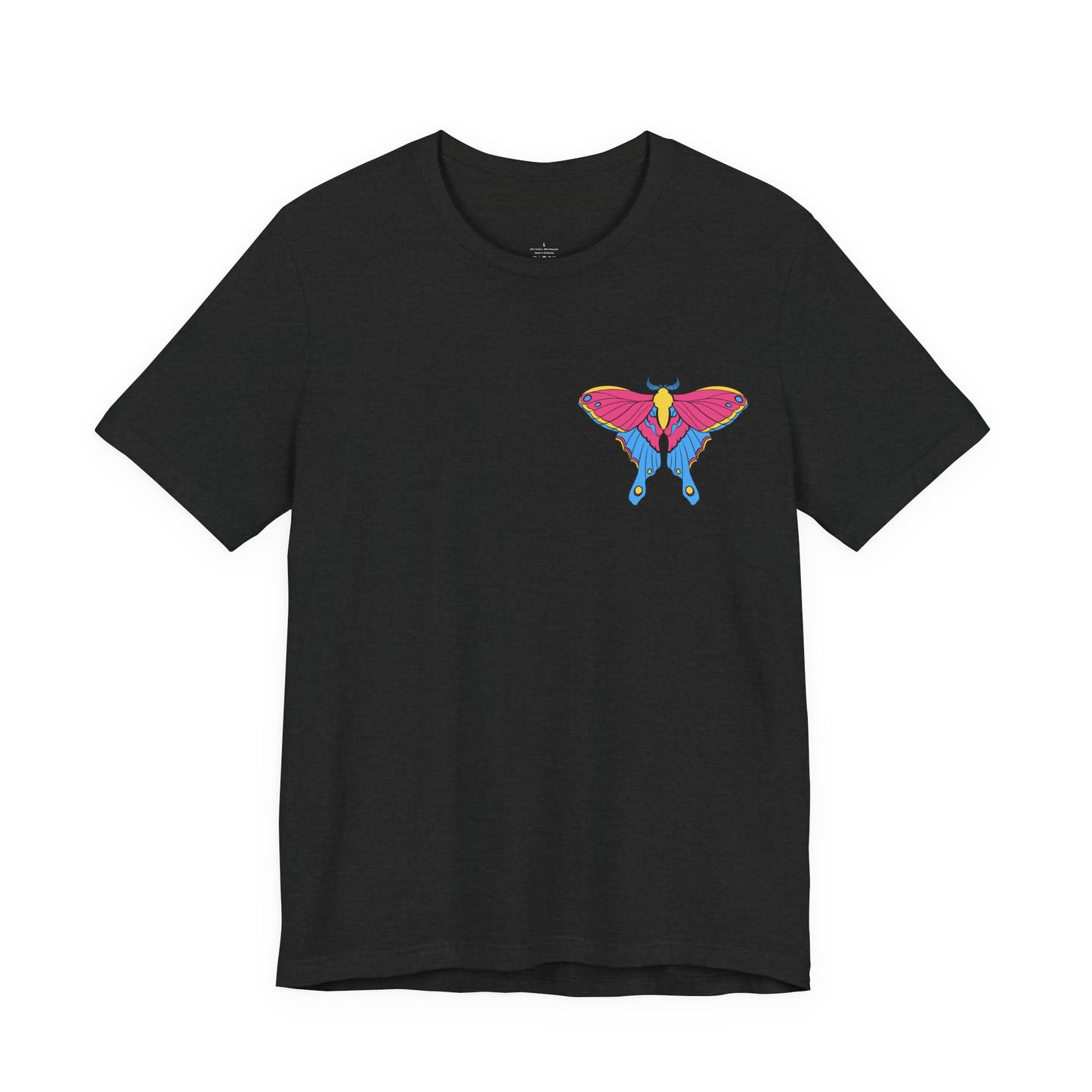 Pride Pansexual Moth T-Shirt, Casual Wear, Queer Summer Fashion, Nature Enthusiast Tee