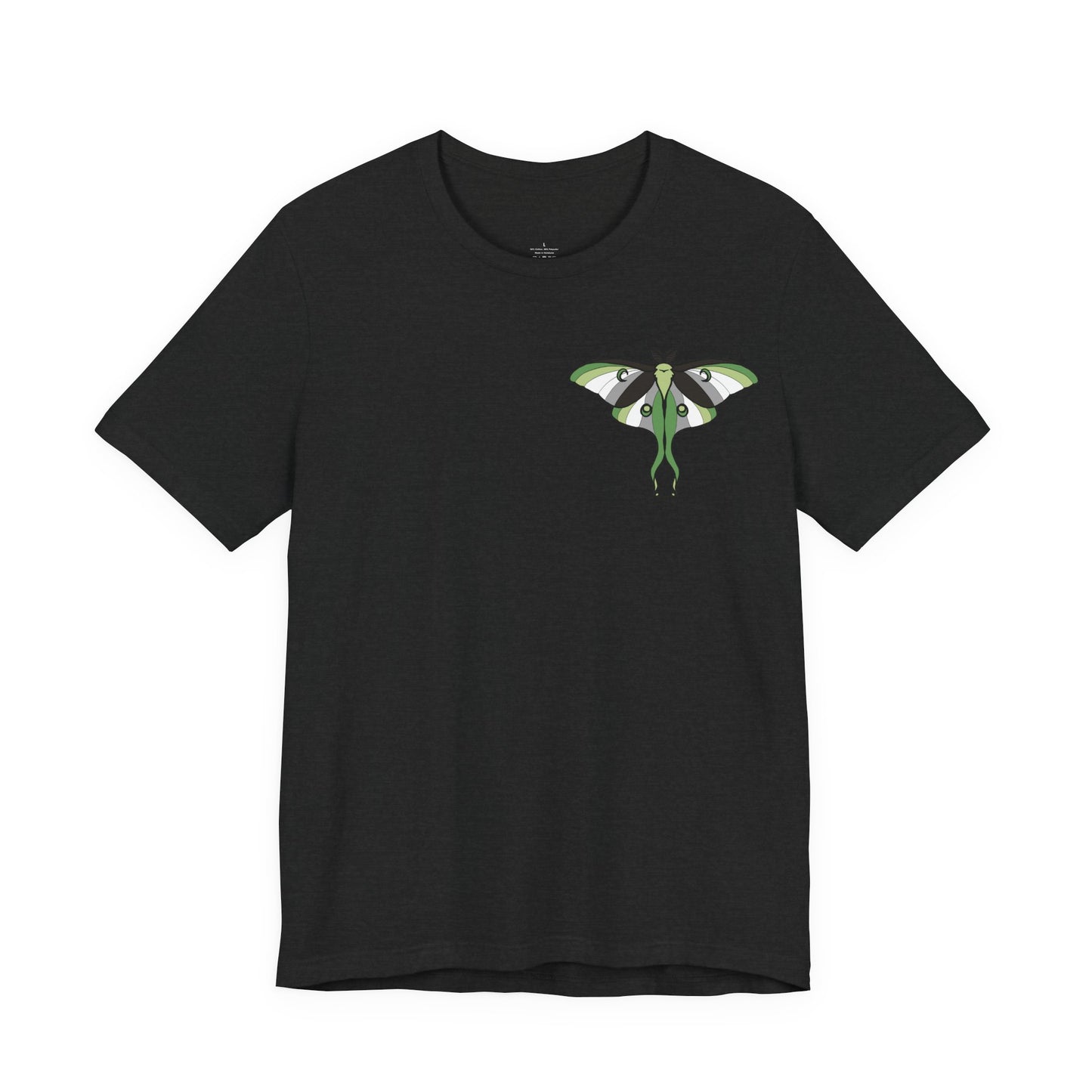 Pride Aro Moth T-Shirt, Casual Wear, Queer Summer Fashion, Nature Enthusiast Tee